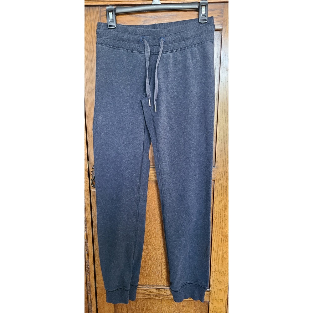 Lululemon Scuba Jogger Navy Sweatpants Size 4 Drawstring Back Zip Pocket